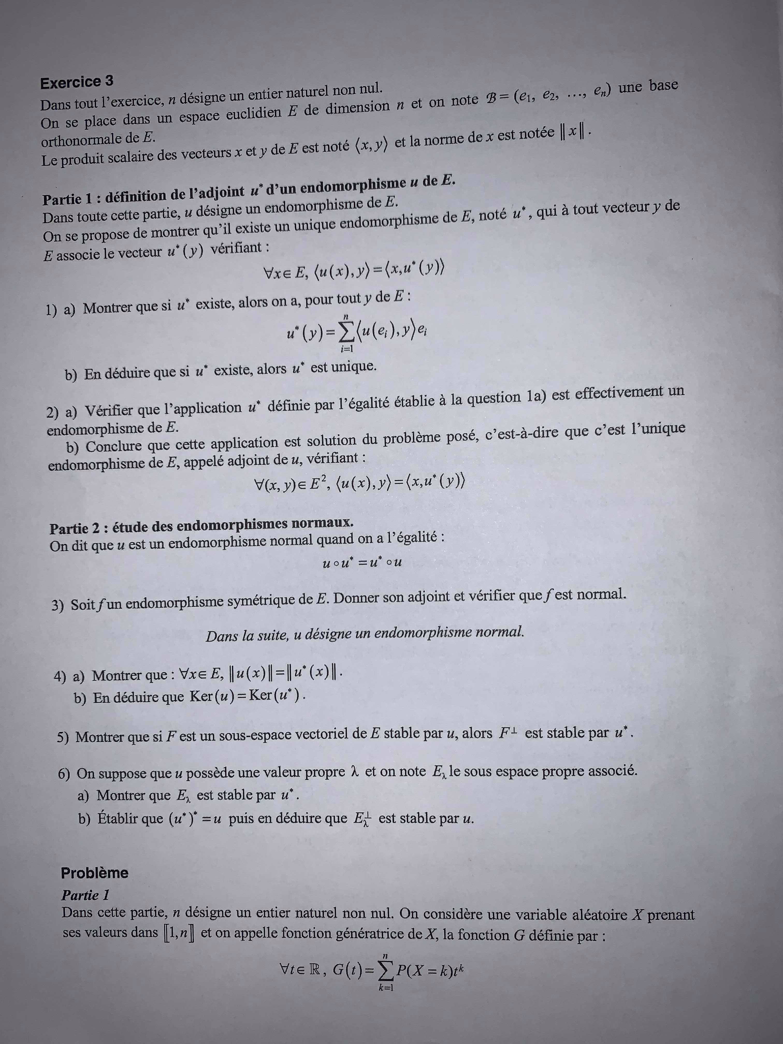 Le Concours Corrige Analyse Du Sujet e 19 Maths Edhec Ecs Myprepanews